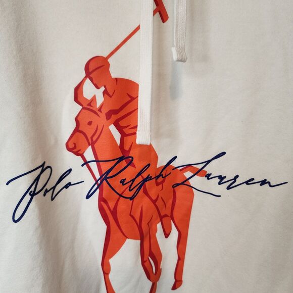 Polo Ralph Lauren Big Pony Hoodie Sweatshirt Spellout Men's Size Large - Picture 4 of 10